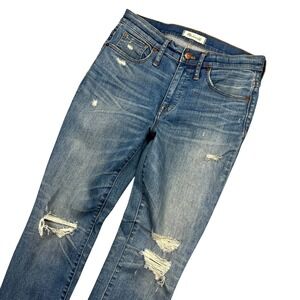 Madewell The Perfect High Rise Skinny Jeans Distressed Medium Wash Size 28 x 28L